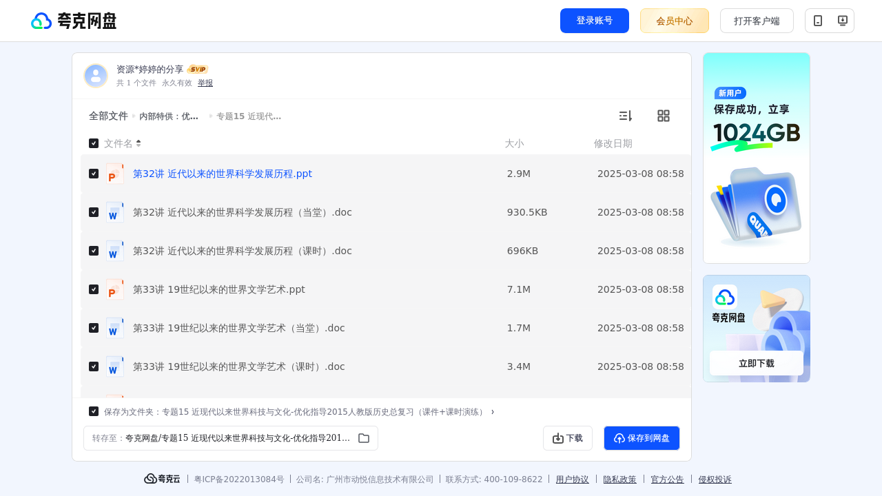 搜教育-内部特供：优化指导2015届高三人教版历史总复习专题15近现代以来世界科技与文化-教师专区-课件-教案-教学设计